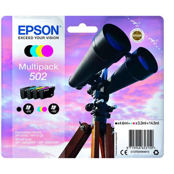 Epson T02V6 Tintapatron Multipack 14,5ml No.502