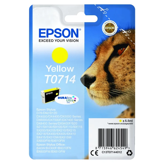 Epson T0714 Tintapatron Yellow 5,5ml