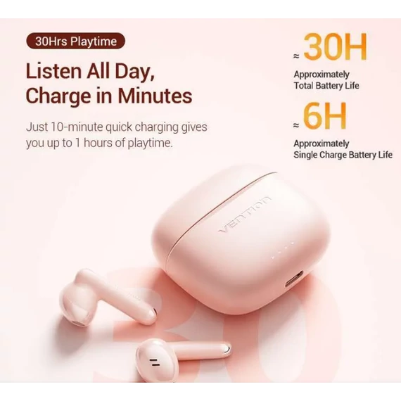 Vention E03 (Elf earbuds,pink), fülhallgató