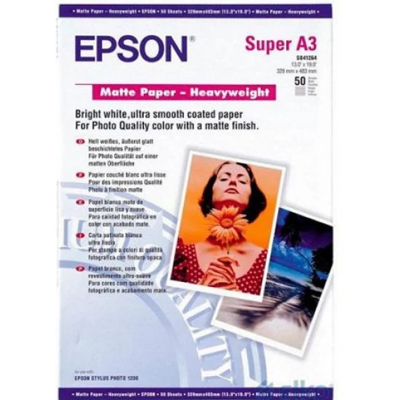 Epson matt nehéz súlyú fotópapír (A3, 50 lap, 167g)