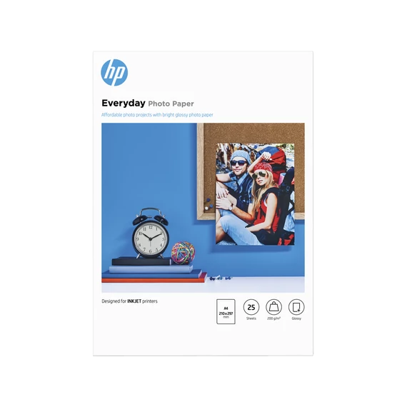 HP A/4 fényes Fotópapír 25lap 200g (Eredeti)