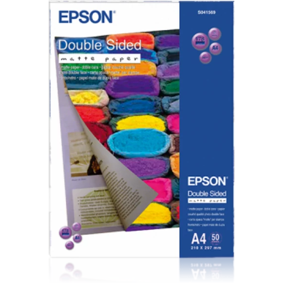 Epson matt kétoldalas fotópapír (A4, 50 lap, 178g)