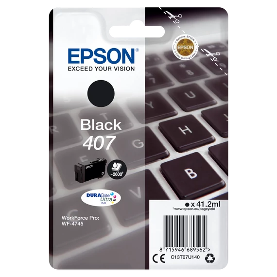Epson T07U1 Tintapatron Black 41,2 ml No.407