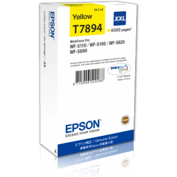 Epson T7894 Tintapatron Yellow 4.000 oldal kapacitás