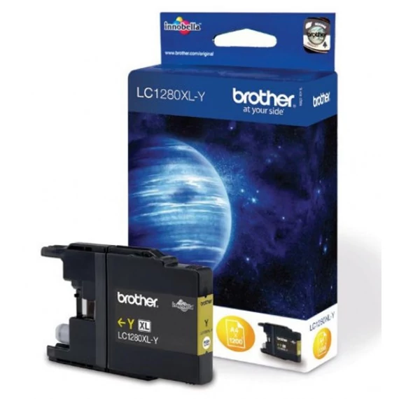 Brother LC1280XLY Tintapatron Yellow 13,3 ml 1.200 oldal kapacitás