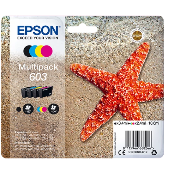Epson T03U6 Tintapatron Multipack 10,6ml No.603