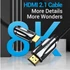 Vention HDMI (8K, szövet, fekete), 1,5m, kábel