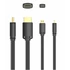 Vention micro HDMI/M -> HDMI/M (4K,HD,fekete), 1,5m, kábel