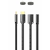 Vention HDMI/M -> HDMI/F (4K, HD, PVC, fekete), 0,5m, kábel