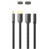 Vention HDMI/M -> HDMI/F (4K, HD, PVC, fekete), 1m, kábel