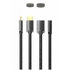 Vention HDMI/M -&gt; HDMI/F (4K, HD, PVC, fekete), 1,5m, kábel