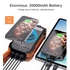 Choetech B657, 20000mAh, (PD20W, QC18W, Qi 10W Wireless Töltés, Napelemes, túrázáshoz) PowerBank