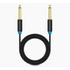 Vention 6.5mm jack/M -> 6.5mm jack/M kábel, (fekete, aranyozott),  1m, kábel