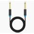 Vention 6.5mm jack/M -> 6.5mm jack/M kábel, (fekete, aranyozott), 1,5m, kábel
