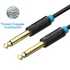 Vention 6.5mm jack/M -> 6.5mm jack/M kábel,  (fekete, aranyozott), 2m, kábel