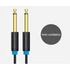 Vention 6.5mm jack/M -> 6.5mm jack/M, (audio,fekete), 5m, kábel