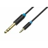 Vention 6.5mm jack/M -> 3.5mm jack/M, (audio,fekete), 1m, kábel