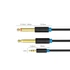 Vention 3.5mm jack/M -> 2*6.5mm jack/M, 3m, (TRS, fekete, audio), kábel