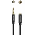 Vention 3.5mm jack/M -> 3.5mm/F , (hosszabbító,audio,fekete), 8m, kábel