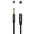 Vention 3.5mm jack/M -> 3.5mm/F , (hosszabbító,audio,fekete),10m, kábel