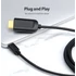 Vention USB-C -> HDMI 1.4 (fekete), 1,5m, kábel