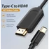 Vention USB-C -> HDMI 1.4 (fekete), 1,5m, kábel