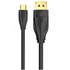 Vention USB-C -> Displayport, 1,5m, (fekete), kábel
