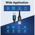 Vention USB-A 3.0/M ->  USB-A 3.0/M,  (PVC,fekete), 1,5m, kábel