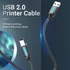 Vention USB-A 2.0/M -> USB-B/M, (PVC, fekete, nyomtatókábel, printerkábel), 2m, kábel