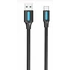 Vention USB-A 3.0/M -> USB-C/M kábel  (PVC,fekete), 0,5m, kábel