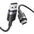Vention USB-A 2.0/M -> USB-C/M, 2m,(fekete,3A), kábel