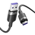 Vention USB-A 2.0/M -> USB-C/M, 1m,(fekete,6A), kábel