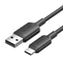 Vention USB-A 2.0/M -> USB-C/M, 2m,(fekete), kábel