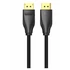 Vention Displayport/M -> Displayport/M (8K, optikai, fekete), 1,5m, kábel