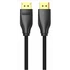 Vention Displayport/M -> Displayport/M (Szövet, fekete), 1,5m, kábel
