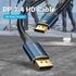 Vention DisplayPort/M (8K,HD, szövet, alu), 1m, kábel