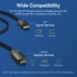 Vention DisplayPort/M -> HDMI (4K,szövet,fekete), 5m, kábel