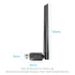 Vention AC650 USB Wifi adapter Dual Band + Antenna (fekete), adapter