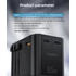 Choetech USB-C*2+A (65W, fekete, travel, US,UK,EU,AU), töltő