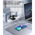 Choetech USB-C*2+A (65W, fekete, travel, US,UK,EU,AU), töltő