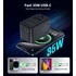 Choetech USB-C*2+USB-A*2 (35W,fekete,travel,USB-C kábellel, US,UK,EU,AU), töltő