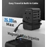 Choetech USB-C*2+USB-A*2 (45W,fekete,travel,USB-C kábellel, US,UK,EU,AU), töltő