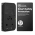 Choetech USB-C*2+USB-A*2 (45W,fekete,travel,USB-C kábellel, US,UK,EU,AU), töltő
