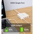 Choetech 4-port 2*USB-C+2*USB-A (4port,asztali,100W,fehér,GAN), töltő