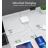 Choetech 4-port 2*USB-C+2*USB-A (4port,asztali,100W,fehér,GAN), töltő