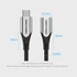 Vention USB-C 3.1/M -> USB-C 3.1/F, 1m, (hosszabbító,szövet), kábel