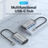 Vention USB-C -> HDMI/VGA/USB3.0*3/PD 0,15m, (szürke, fémszerű), Dokkoló