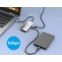 Vention USB-C -> USB3.0x3/SD/TF/PD (0,15m Szürke Aluminum Ötvözet), Hub