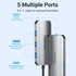 Vention USB-C -> HDMI/USB 3.0x3/PD (0,15m Szürke Aluminum Ötvözet), Dokkoló