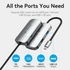 Vention USB-C -> HDMI/VGA/USB 3.0/PD (0,15m Szürke Aluminum Ötvözet) Dokkoló
